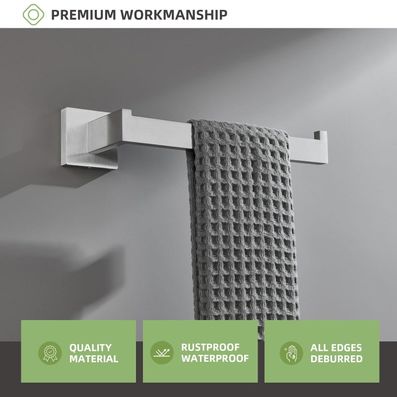 Angle Simple Hand Towel Holder for Bathroom, SUS 304 Stainless Steel Kitchen Towel Hanger Rack for Wall, Brushed Nickel, 10.24 Inches - Image 3